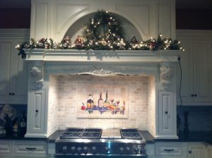 Custom Mural Tile Backsplash for Kitchen Stove- Home Renovations in Frederick MD
