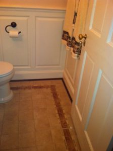 Custom Wainscot and Floor Tile- General Contractor Bathroom Renovations in Frederick MD